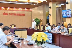 Ủy ban nhân dân tỉnh Tuyên Quang tổ chức họp trực tuyến với các xã, phường nhằm đánh giá tình hình thiệt hại và triển khai biện pháp ứng phó với hoàn lưu bão số 10.