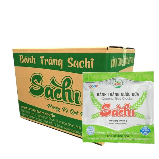 Bánh tráng nước cốt dừa Sachi