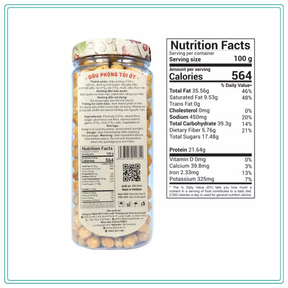 Đậu phộng Tỏi ớt Đinh Gia Foods