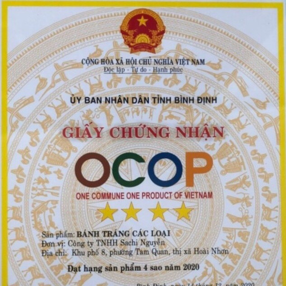 Bánh tráng nước cốt dừa Sachi