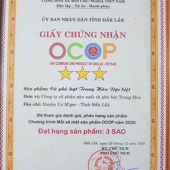 Cà-phê hạt rang Trung Hòa