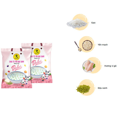 Cháo yến mạch đậu xanh hương vị thịt bằm