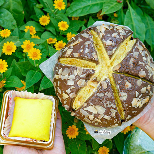 Bánh sầu riêng Phú Sĩ chocolate hạnh nhân 9 Sạch