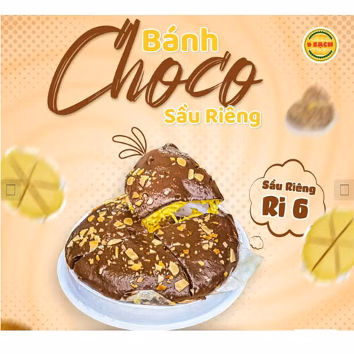 Bánh sầu riêng Phú Sĩ chocolate hạnh nhân 9 Sạch