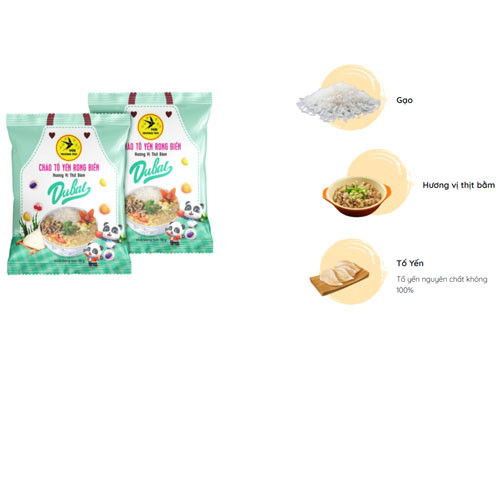 Cháo tổ yến rong biển hương vị thịt bằm