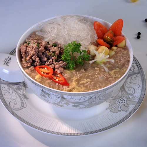 Cháo tổ yến rong biển hương vị thịt bằm