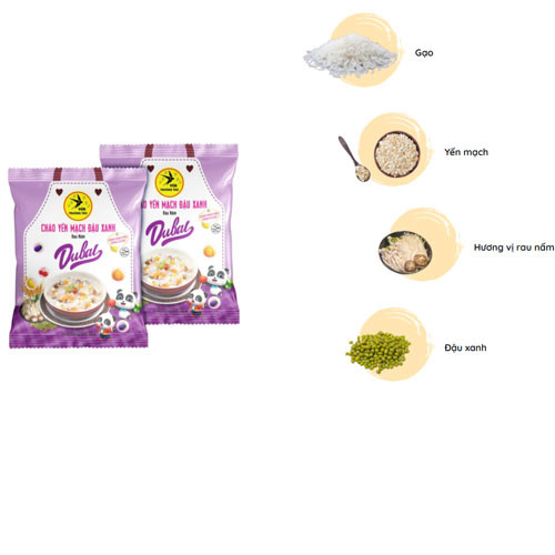 Cháo yến mạch đậu xanh rau nấm