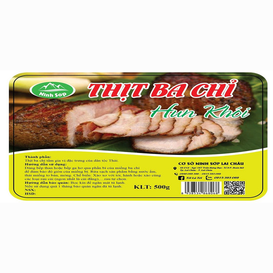 Thịt ba chỉ hun khói Ninh Sớp Lai Châu