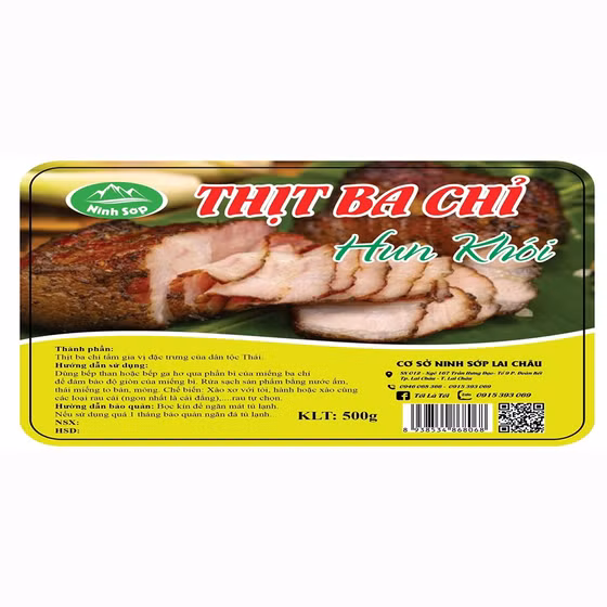 Thịt ba chỉ hun khói Ninh Sớp Lai Châu