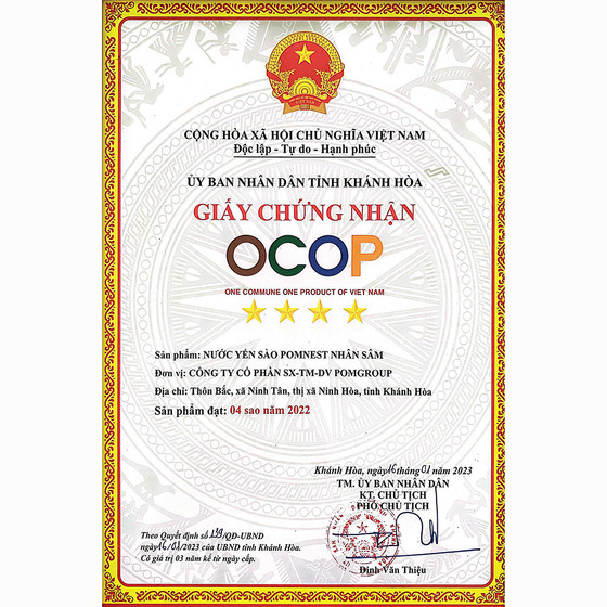 Nước yến sào Pomnest nhân sâm