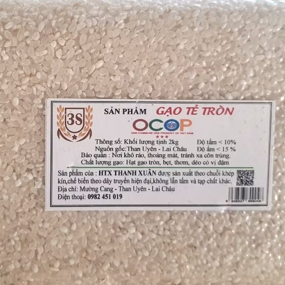 Gạo tẻ tròn Than Uyên