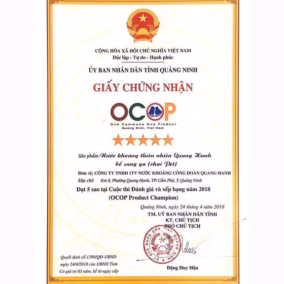 Nước khoáng thiên nhiên Quang Hanh