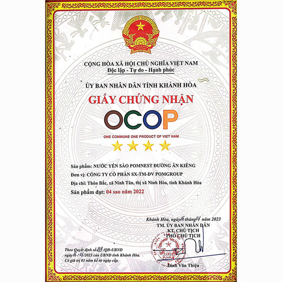 Nước yến sào Pomnest đường ăn kiêng