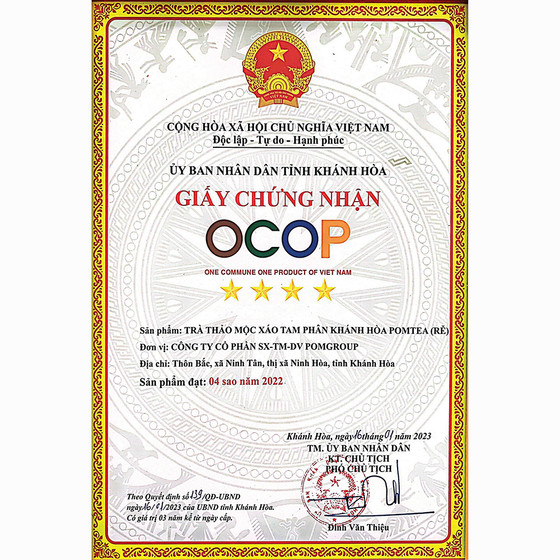 Trà thảo mộc xáo tam phân Khánh Hòa POMTea (rễ)