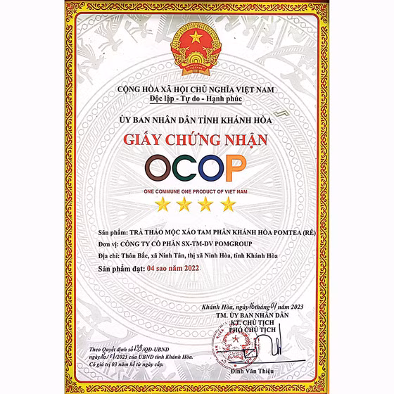 Trà thảo mộc xáo tam phân Khánh Hòa POMTea (rễ)