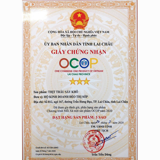 Thịt trâu sấy khô Ninh Sớp Lai Châu