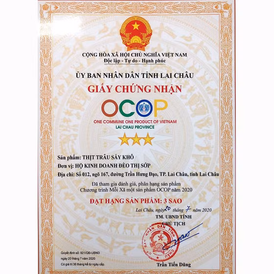 Thịt trâu sấy khô Ninh Sớp Lai Châu