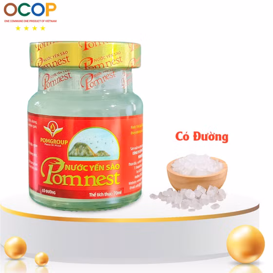 Nước yến sào Pomnest có đường
