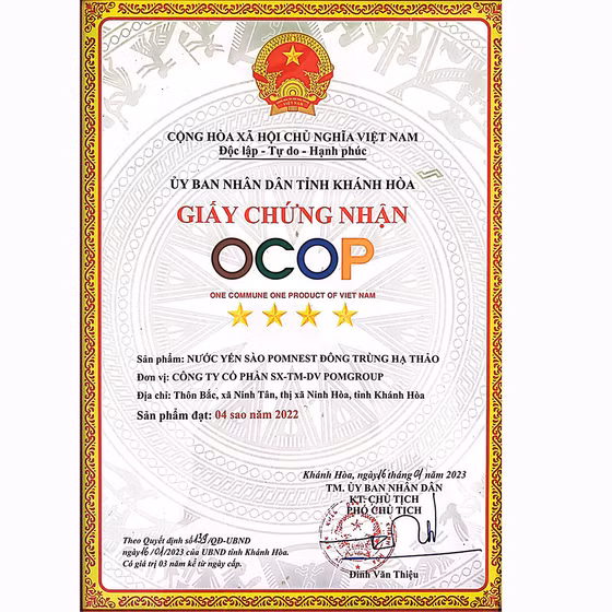 Nước yến sào Pomnest đông trùng hạ thảo