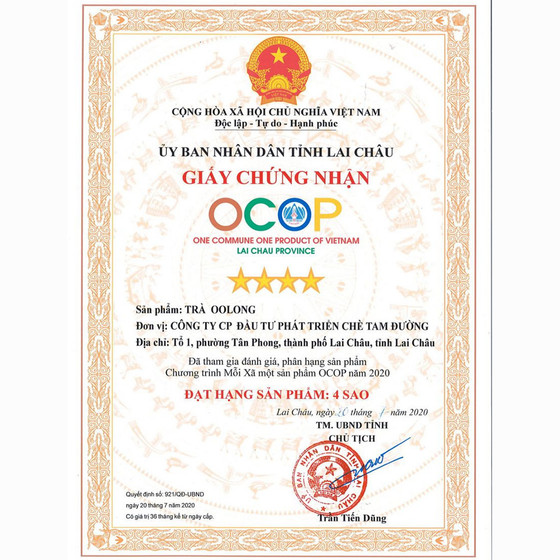 Trà Oolong xanh Tam Đường