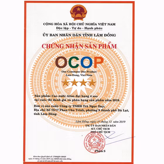 Cao nước atiso Ngọc Duy