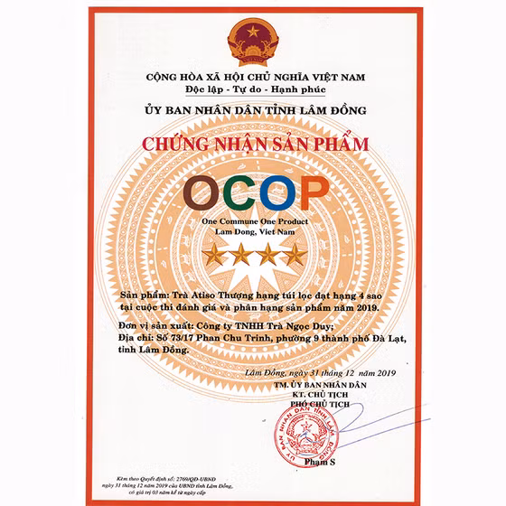 Trà atiso thượng hạng túi lọc