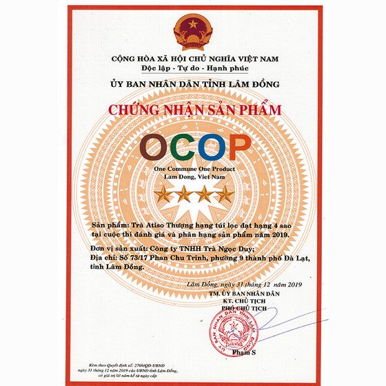 Trà atiso thượng hạng túi lọc