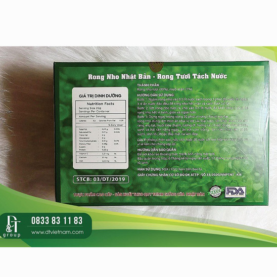 Rong nho tách nước Okinawa 