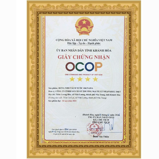 Rong nho tách nước Okinawa 