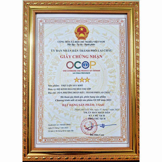 Thịt lợn sấy khô Ninh Sớp Lai Châu