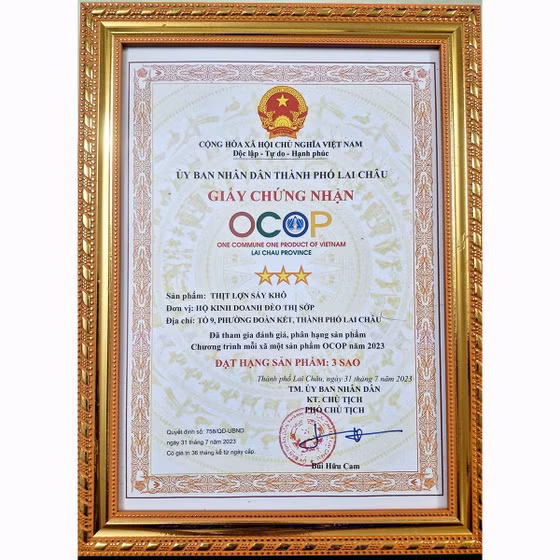 Thịt lợn sấy khô Ninh Sớp Lai Châu