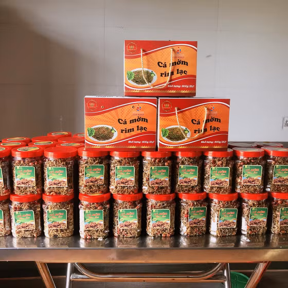 Cá mờm rim lạc Luận Nghiệp