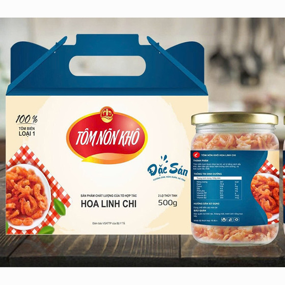 Tôm nõn Hoa Linh Chi