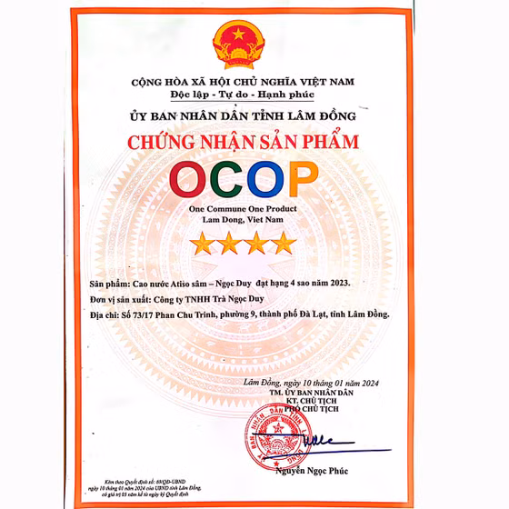 Cao nước atiso sâm Ngọc Duy