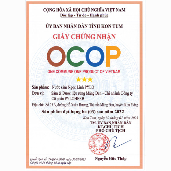 Nước sâm Ngọc Linh PyLo