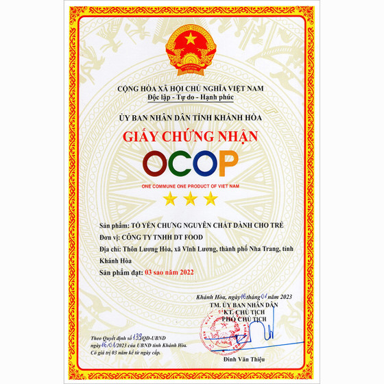 Tổ yến chưng nguyên chất dành cho trẻ DTNest