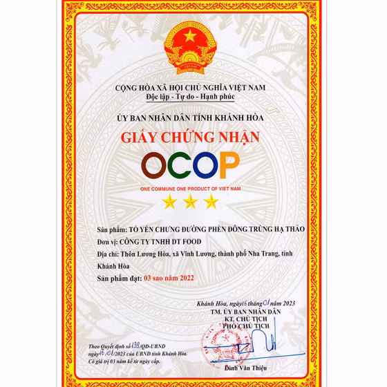 Tổ yến chưng đường phèn đông trùng hạ thảo DTNest