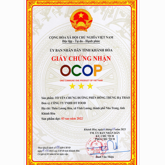 Tổ yến chưng đường phèn đông trùng hạ thảo DTNest