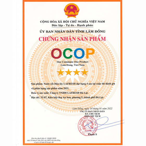 Nước cốt phúc bồn tử La Fresh