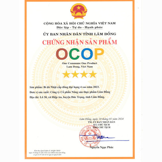 Bí đỏ Nhật cấp đông Dalat Agri Foods