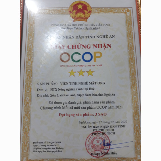 Viên tinh nghệ mật ong