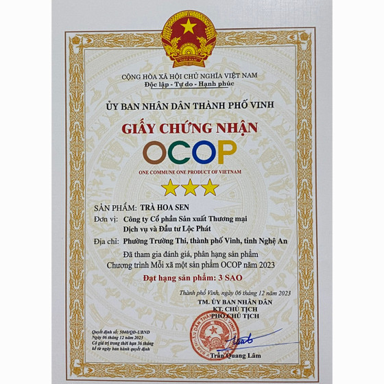 Trà hoa sen Phúc An farm