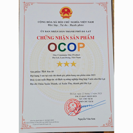 Bột tía tô Vườn nhà Đà Lạt