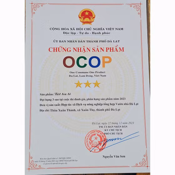 Bột tía tô Vườn nhà Đà Lạt