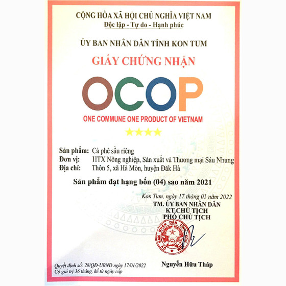 Cà-phê sầu riêng Sáu Nhung