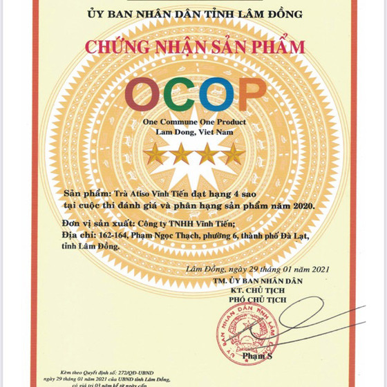 Trà atiso túi lọc Vĩnh Tiến