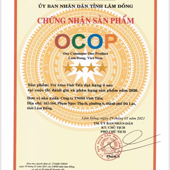 Trà atiso túi lọc Vĩnh Tiến