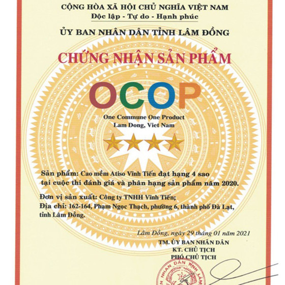 Cao mềm atiso Vĩnh Tiến 