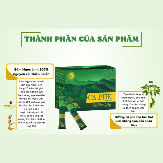 Cà-phê hòa tan sâm Ngọc Linh
