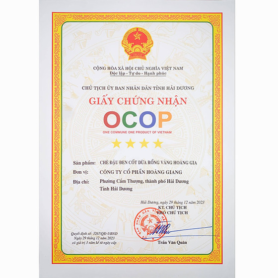 Chè đậu đen cốt dừa Rồng Vàng Hoàng Gia